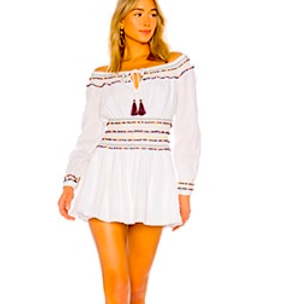 MAjorelle revolve white cotton off the shoulder dress karly Marie Medium